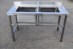 Double Sink Bench With Splashback - Image 2