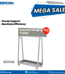 Stainless Steel Meat Hanging Trolley