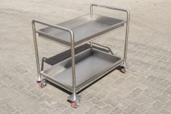 Stainless Steel 2 Tier Trolley - Image 4